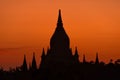 Scenic sunrise over Bagan temple, Myanmar Royalty Free Stock Photo