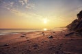 Scenic sunrise over Baltic Sea near Miedzyzdroje, Poland Royalty Free Stock Photo