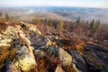 Scenic sunrise at the top of Cadillac mountain Acadia National park Royalty Free Stock Photo