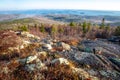 Scenic sunrise at the top of Cadillac mountain Acadia National park Royalty Free Stock Photo