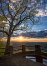 Scenic Sunset, Appalachian Mountains, Kingdom Come State Park, Kentucky Royalty Free Stock Photo