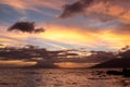 Scenic sunset from Kamaole Beach I, Maui, Hawaii