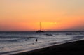 Scenic sunset from Kamaole Beach I, Maui, Hawaii. Royalty Free Stock Photo