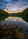 Scenic sunset, mountain lake, Kentucky Royalty Free Stock Photo