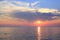 Scenic sunset over the Aegean Sea. Royalty Free Stock Photo