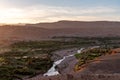 Scenic sunset over the Ait Ben Haddou valley Royalty Free Stock Photo