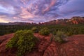 Scenic sunset over Midgley Ridge, Sedona, Arizona. Royalty Free Stock Photo