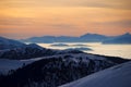 Scenic Sunset Over Schonfeld Ski Area