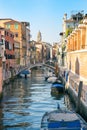 Scenic Sunset Scene Venice Italy Canal