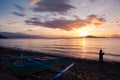 Scenic sunset at the shore of Batangas, Philippines