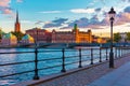 Scenic sunset in Stockholm, Sweden Royalty Free Stock Photo