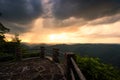 Scenic sunset, summer storm, Appalachian Mountains, Kingdom come state park, Kentucky Royalty Free Stock Photo