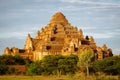 Scenic sunset view of ancient temple Dhammayangyi in Bagan Royalty Free Stock Photo