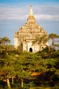 Scenic sunset view of beautiful ancient temple in Bagan, Myanmar Royalty Free Stock Photo