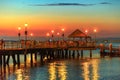 Coronado pier at twilight Royalty Free Stock Photo