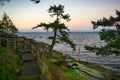 Scenic sunset view of the ocean from Jack Point Park in Nanaimo, British Columbia