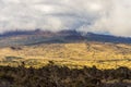 Scenic sunset view from the road leading to the observatories atop Mauna Kea and Onizuka Center Royalty Free Stock Photo