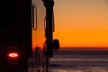 Scenic Sunset Vista From RV Class C Motorhome Camper