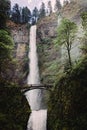 Scenic tall waterfall, Multnomah Falls, Oregon, USA Royalty Free Stock Photo