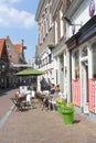 Young women have fun at a scenic terrace,Amersfoort, Netherlands Royalty Free Stock Photo