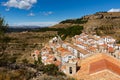 Scenic top view of cathedral in downtown Guadix. Spain Royalty Free Stock Photo