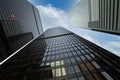 Scenic Toronto financial district skyline and modern architecture along Bay street Royalty Free Stock Photo