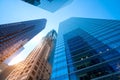 Scenic Toronto financial district skyline and modern architecture along Bay street Royalty Free Stock Photo