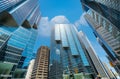 Scenic Toronto financial district skyline and modern architecture along Bay street Royalty Free Stock Photo