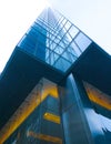 Scenic Toronto financial district skyline and modern architecture. Skyscrapers, fog and clouds concept Royalty Free Stock Photo