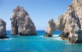 Scenic tourist destination Arch of Cabo San Lucas, El Arco, close to Playa Amantes, Lovers Beach known as Playa Del Amor
