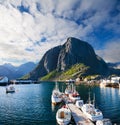 Scenic town of Reine village, Lofoten islands,