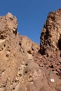 Scenic hike in Eilat Mountains. Royalty Free Stock Photo