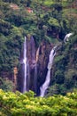 Scenic tropical waterfall in jungle Royalty Free Stock Photo