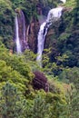 Scenic tropical waterfall in jungle Royalty Free Stock Photo