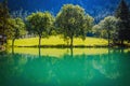 Scenic Turquoise Lake Place Royalty Free Stock Photo