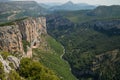 Scenic twisty road through Verdon canyon