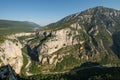 Scenic twisty road through Verdon canyon