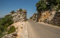 Scenic twisty road through Verdon canyon