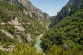 Scenic twisty road through Verdon canyon