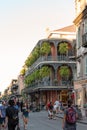 Scenic typical balcony at historic building in the French Quarter of New Orleans