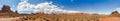 Scenic ultra wide desert panorama in the US Southwest Royalty Free Stock Photo