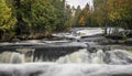 Scenic Upper Bond falls near Paulding in Michigan upper peninsula Royalty Free Stock Photo