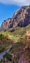 Zion Canyon Morning From Emerald Pools Trail Royalty Free Stock Photo