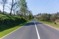 Scenic Valley Farmlands Road Summer Landscape