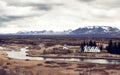 Scenic valley in Thingvellir, Iceland