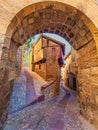 Scenic vertical shot of the Casa de la Julianeta in Albarracin, Teruel, Spain Royalty Free Stock Photo