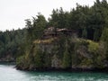 Scenic view from abord a ferry from Friday Harbor to Orcas Island