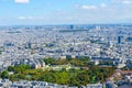 Scenic view from above on Luxembourg Garden, Paris, France Royalty Free Stock Photo