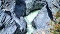 The fabulous Alcantara Gorge in the national park on the island of Sicily