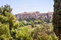 Scenic view of Acropolis from old Agora, Athens, Greece, Europe Royalty Free Stock Photo